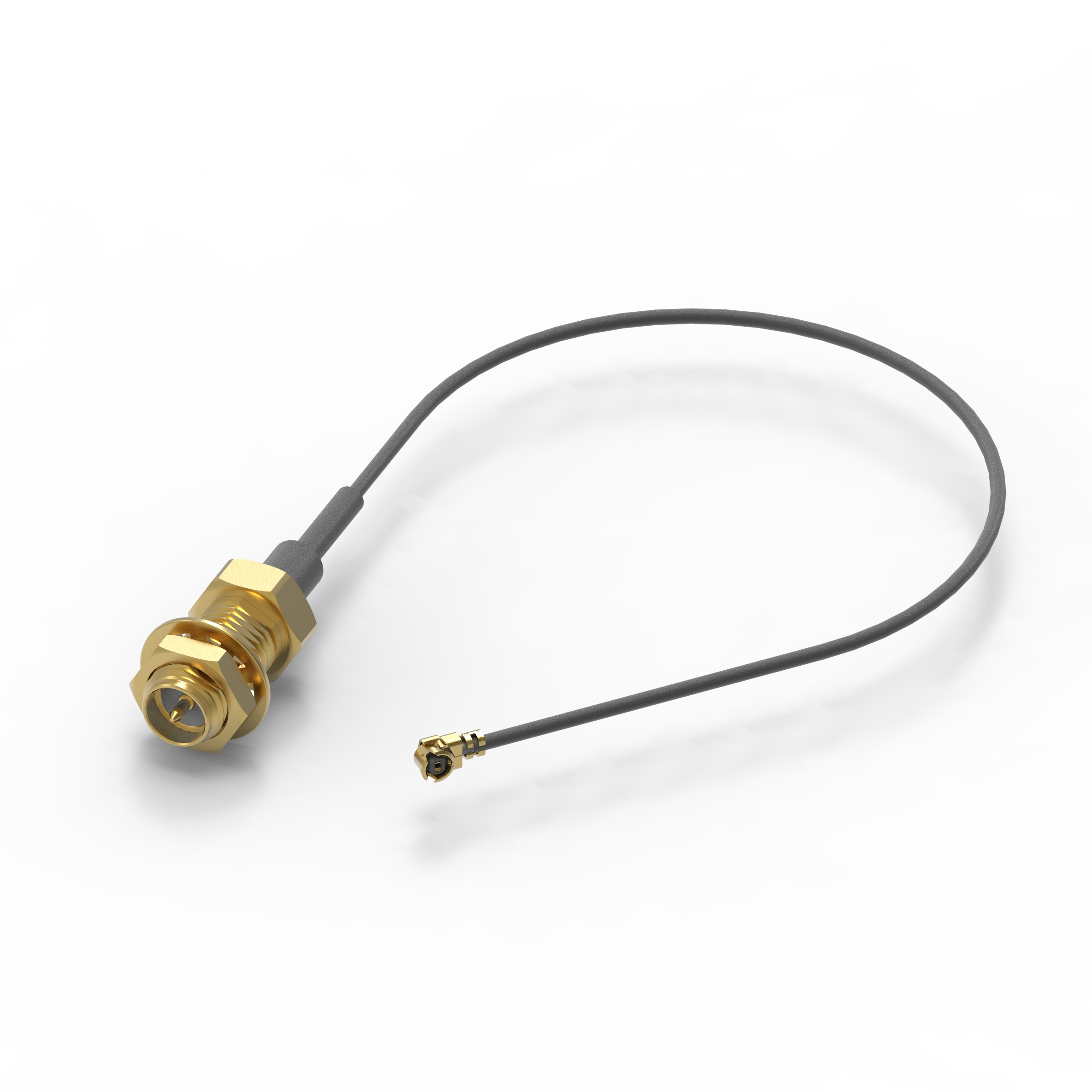 RPSMA Blkd Jack to UMRF R/A Plug