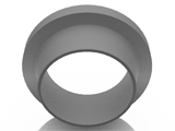 Weld-neck collars for hydraulic flanges