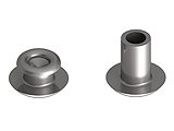 Semi-tubular rivets