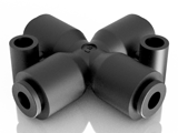 Crosses pneumatic fittings
