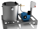 Test equipment, degasification with vacuum