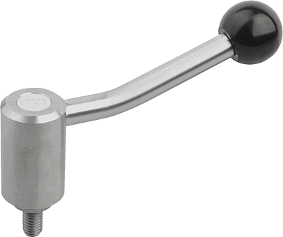 Tension levers stainless steel with external thread, 20°