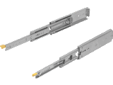 Telescopic slides, steel for side mounting, full extension, load capacity up to 272 kg