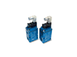3-WAY SERVO-CONTROLLED VACUUM SOLENOID VALVES WITH BISTABLE IMPULSE PILOT VALVE AND LOW ABSORPTION ELECTRIC COIL