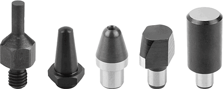 Rest pads, locating pins