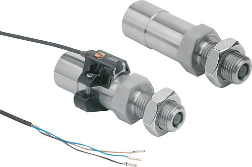 Indexing plungers, stainless steel, pneumatic, Form A, single-acting, pneumatic extension