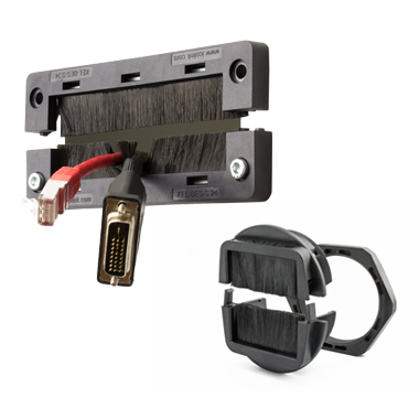 Brush cable pass-through