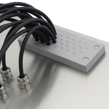 Gland plates for cables without connectors