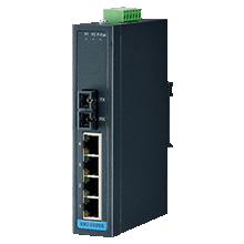 Ethernet Switch; 4 + 1FX Single-Mode unmanaged Ethernet switch
