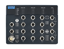 Industrial Ethernet Switches: EN50155 Managed PoE Ethernet Switch with 8FE+8GE(2bypass), 24-110VDC - EKI-9516E-8GMPW