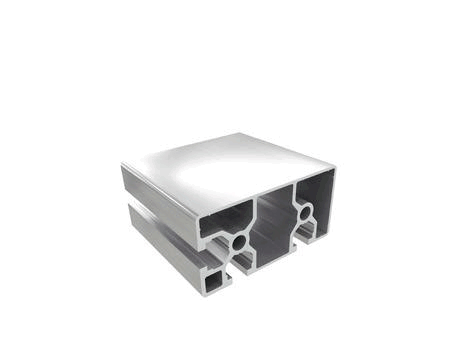 Aluminium profile section, 40x80 mm