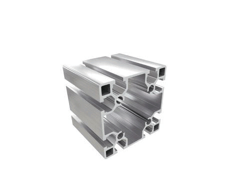 Aluminium profile section, 80x80 mm