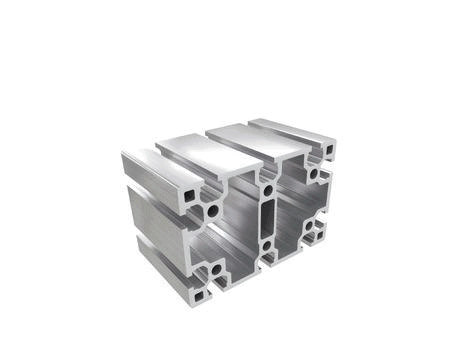 Aluminium profile section, 80x120 mm