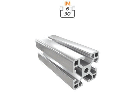 Aluminium profile section, 30x30 mm