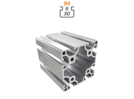 Aluminium profile section, 60x60 mm