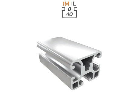 Aluminium profile section, 32x40 mm