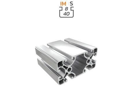 Aluminium profile section, 40x80 mm
