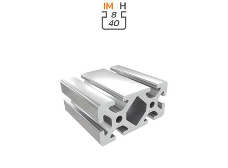 Aluminium profile section, 40x80 mm