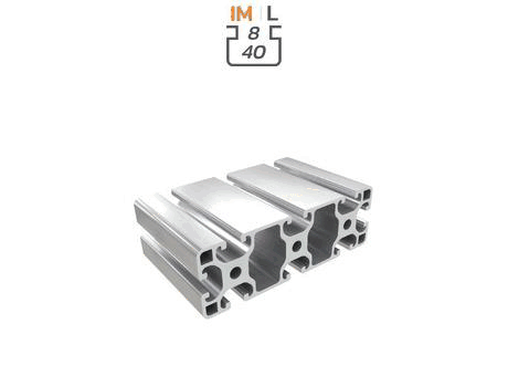 Aluminium profile section, 40x120 mm