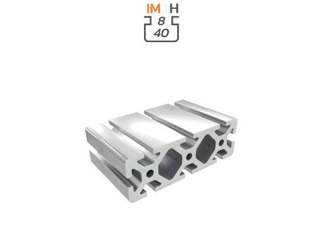 Aluminium profile section, 40x120 mm