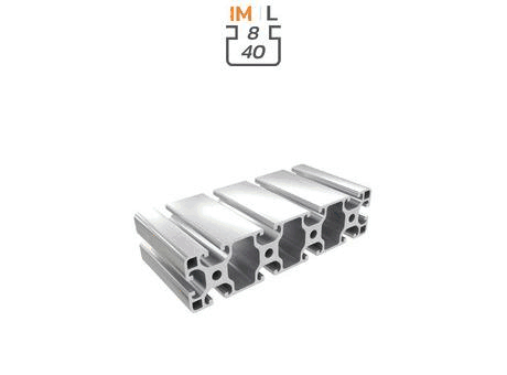 Aluminium profile section, 40x160 mm