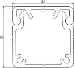 Alusic - Kostenlose CAD Modelle - Cable channel 30x30 mm Cable channel ...