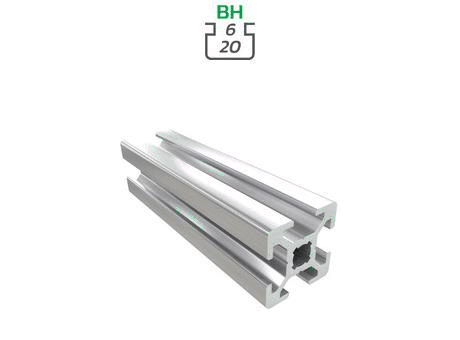 Aluminium profile section, 20x20 mm