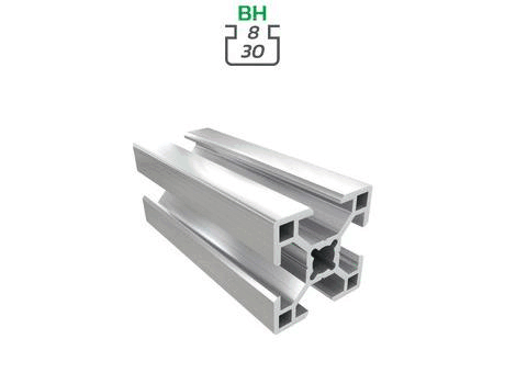 Aluminium profile section, 30x30 mm