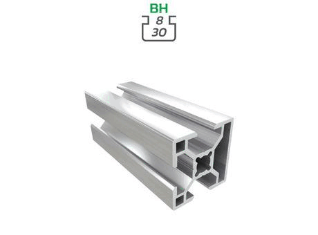 Aluminium profile section, 30x30 mm