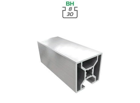 Aluminium profile section, 30x30 mm