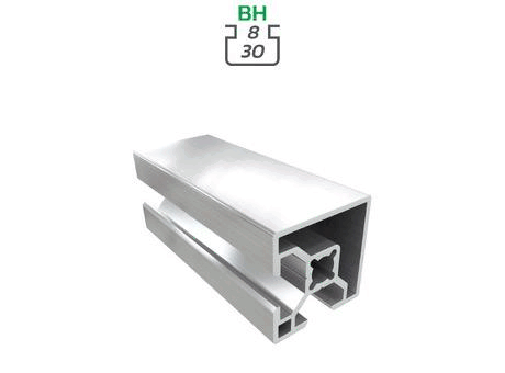 Aluminium profile section, 30x30 mm