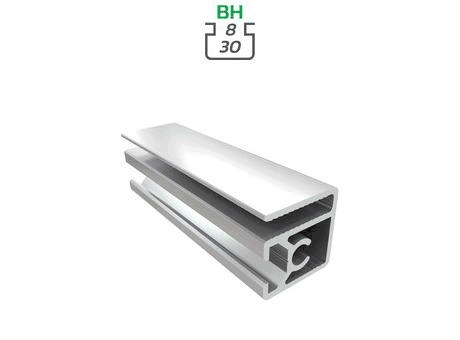 Aluminium profile section, 30x30 mm