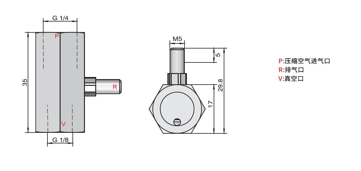 AMILA - Archivos CAD gratuitos - Linear Single Stage Vacuum Generator ...
