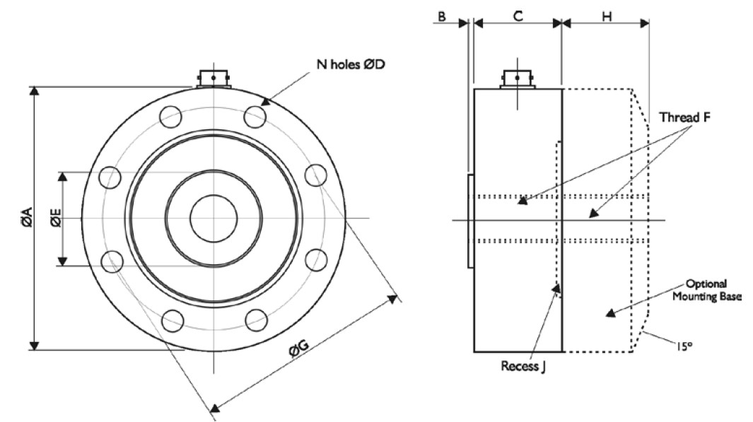 Applied Measurements Limited - Free CAD models - Pancake Load Cell ...