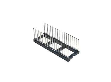 IC-sockets IC-sockets 18pins turned contacts WireWrap 2,54mm 3A row distance 7,62mm 2,90mm Sn