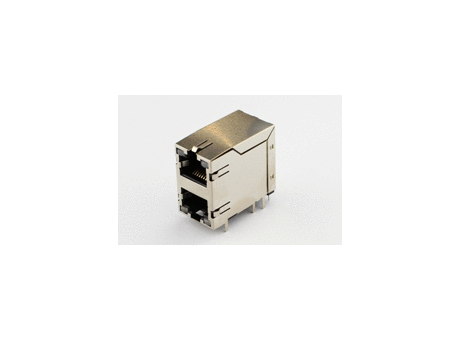 Modular female THT 08poles pitch 1,27mm RJ45 1,5A right angle