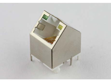 Modular female THR 08poles pitch 1,02mm RJ45 1,5A top entry shielded