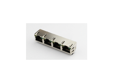 Modular female THT 08poles pitch 1,02mm RJ45 1,5A right angle