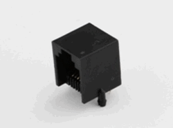 Modular female THT 06poles pitch 1,02mm RJ12 1,5A right angle unshielded