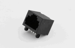 Modular female THT 08poles pitch 1,02mm RJ45 1,5A right angle