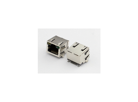 Modular female SMT 08poles pitch 1,02mm RJ45 1,5A right angle
