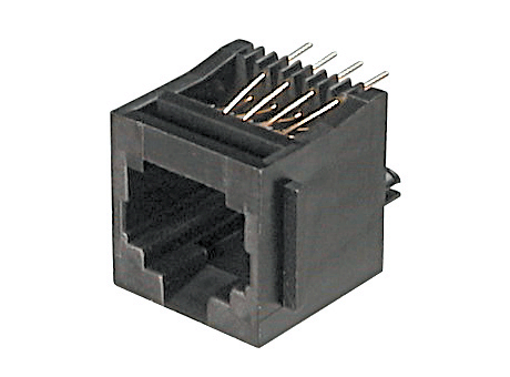 Modular Jacks, top-entry, unshielded, 4 - 8 contacts