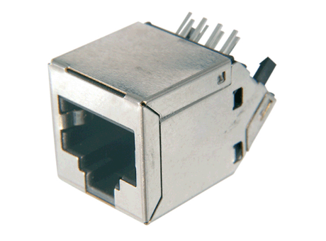 Modular Jacks, 47.5°, shielded, 8 contacts, CAT6