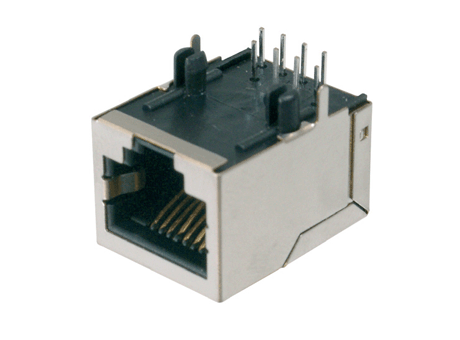 Modular Jacks, right-angled, shielded, 8 contacts, CAT5