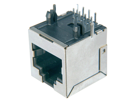 Modular Jacks, right-angled, 8 contacts, shielded, CAT6