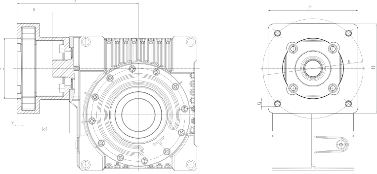 Dimensional drawing flange