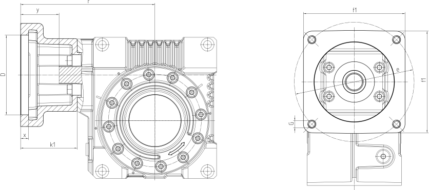 Dimensional drawing flange