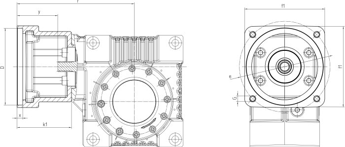 Dimensional drawing flange