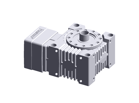 HP- worm gear unit a=50 with clamp connection with motor flange