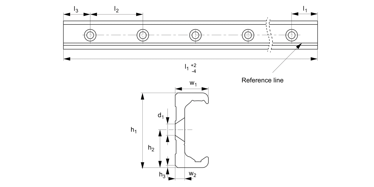 K Rails Top View Automotion Components Ltd - Free CAD models - L1963.KLV63 Very Heavy ...